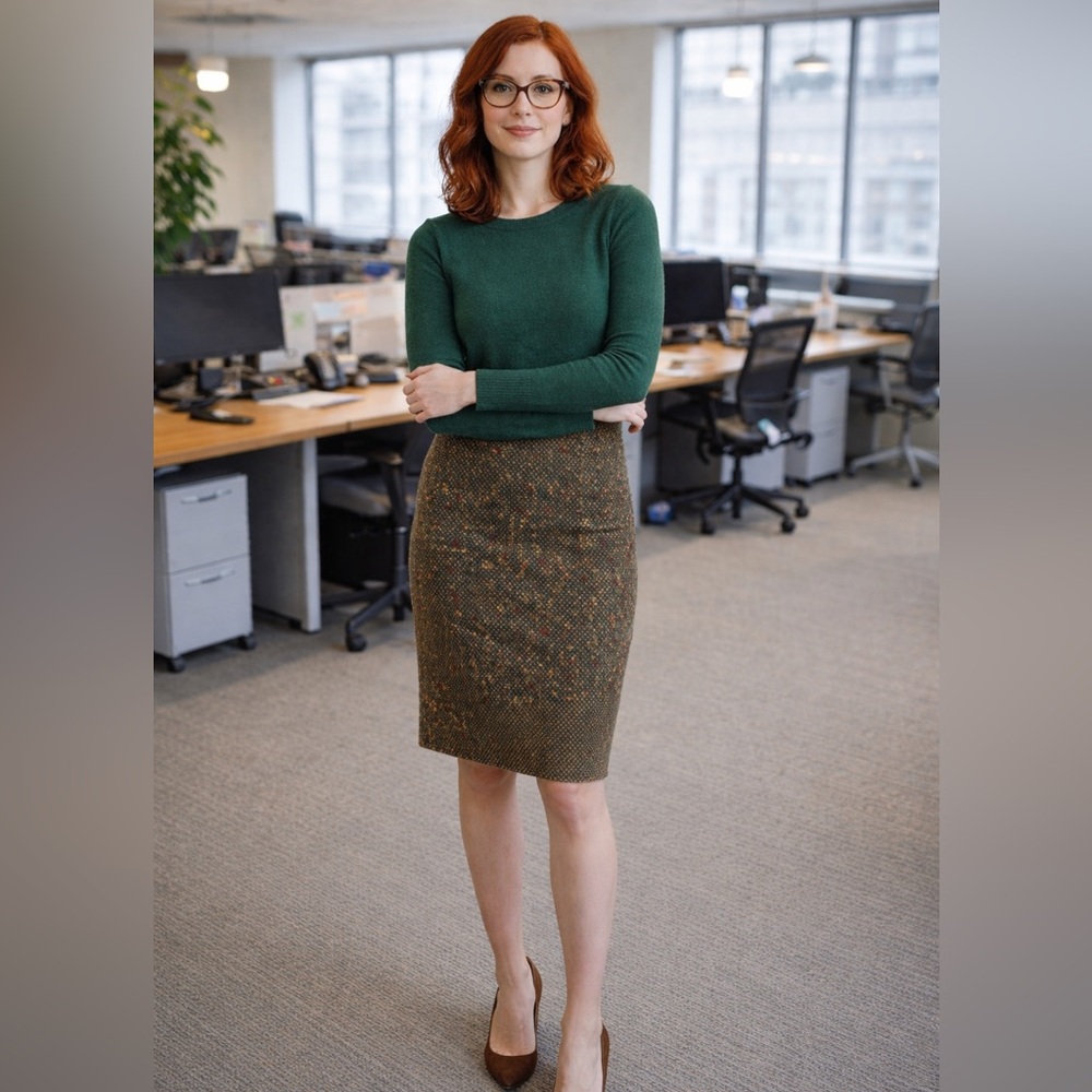 Vintage Carlisle Boucle Wool Skirt